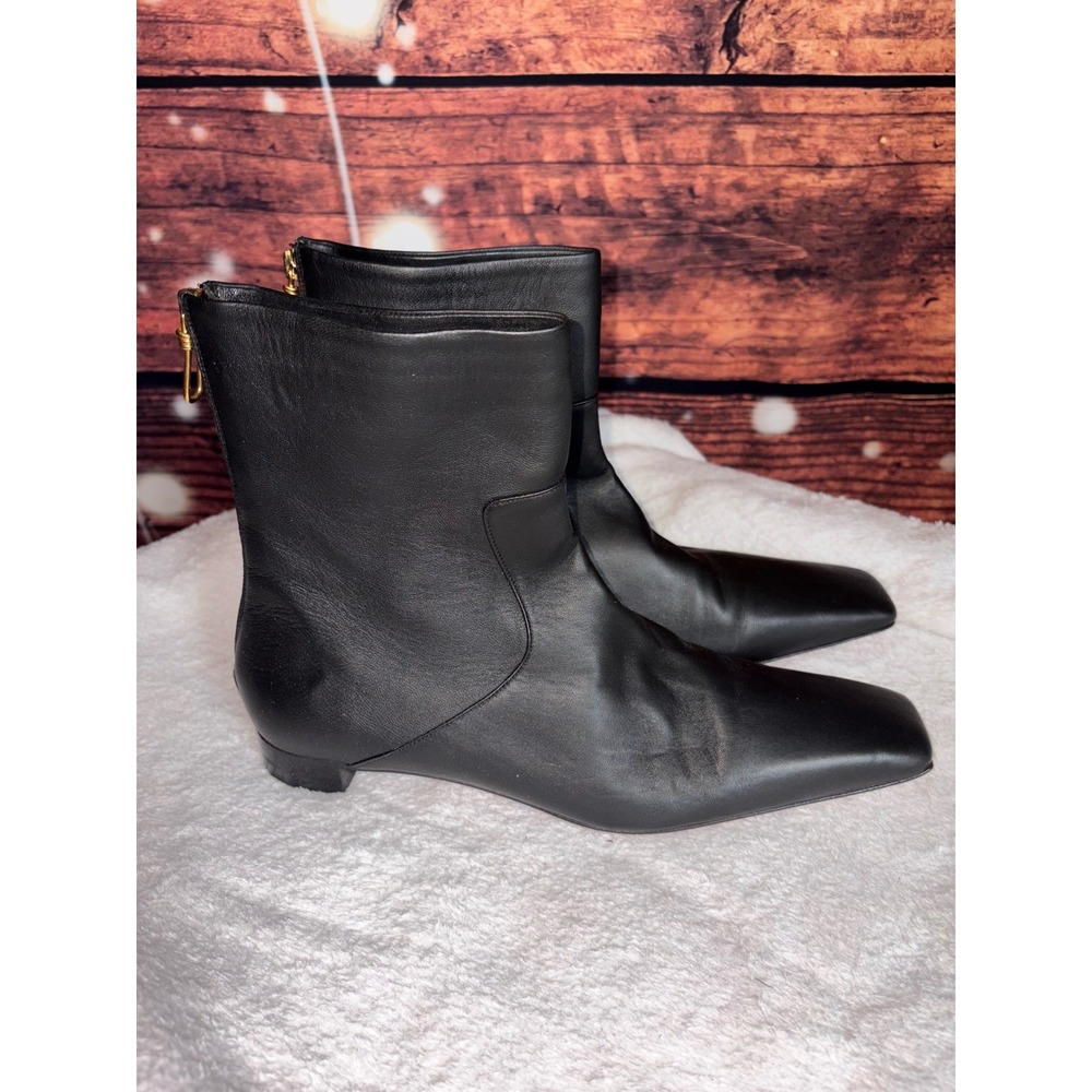 Nanushka Isla Ankle Boots Size 40 Women Black Square Toe